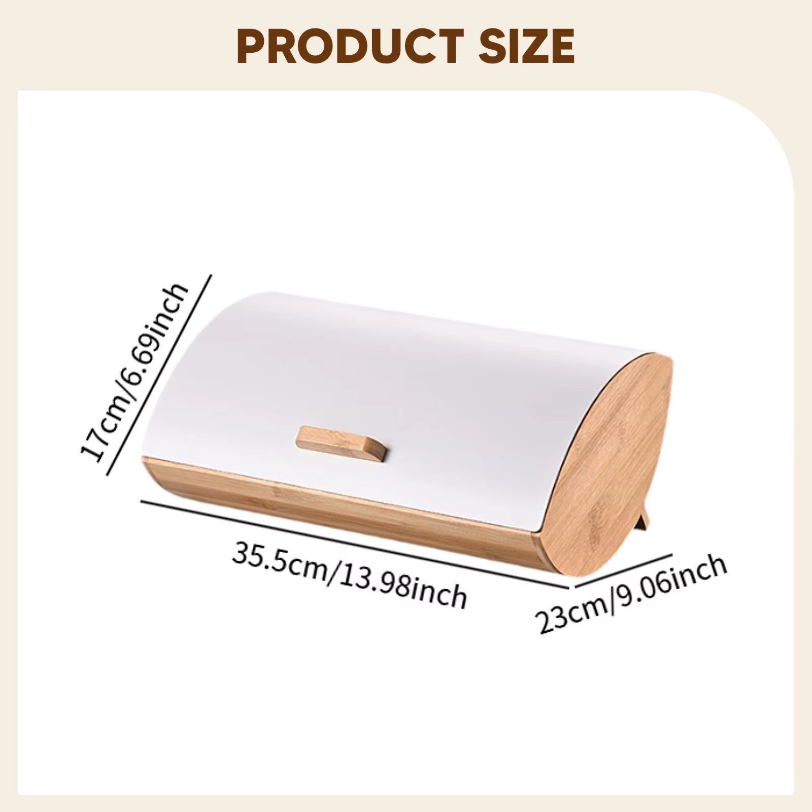 Bamboo Bread Box Bread, Keeper Large Capacity Multipurpose Storage Bread Bin for Goods Cookies Countertop Sundries
