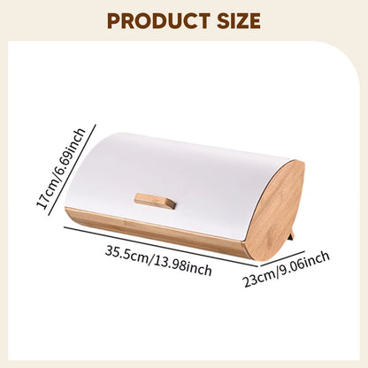 Bamboo Bread Box Bread, Keeper Large Capacity Multipurpose Storage Bread Bin for Goods Cookies Countertop Sundries